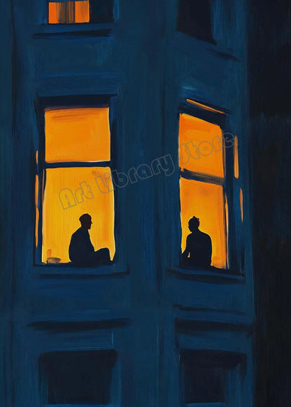 Retro Abstract 60s Fashion Woman and Goose Trendy Colorful Poster Canvas Paintings Wall Art Pictures Modern Home Decor