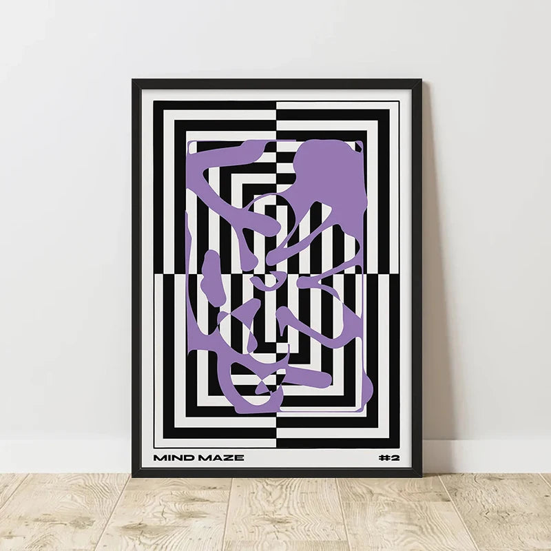 Classic Abstract Art Poster, Retro Abstract Image Printing Art Canvas Painting, Used for Home Room Wall Decoration, Frameless