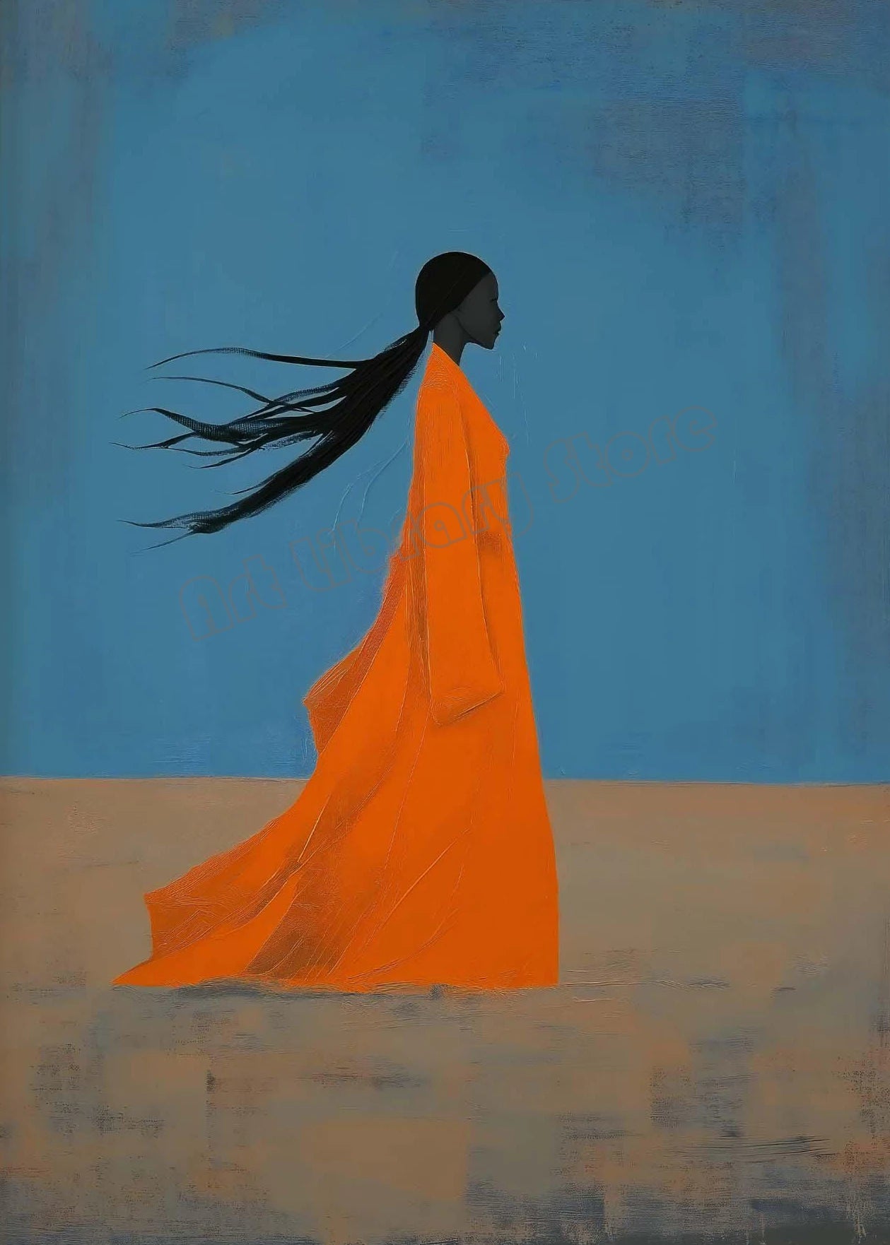 Retro Abstract 60s Fashion Woman and Goose Trendy Colorful Poster Canvas Paintings Wall Art Pictures Modern Home Decor