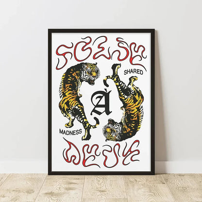 Classic Abstract Art Poster, Retro Abstract Image Printing Art Canvas Painting, Used for Home Room Wall Decoration, Frameless