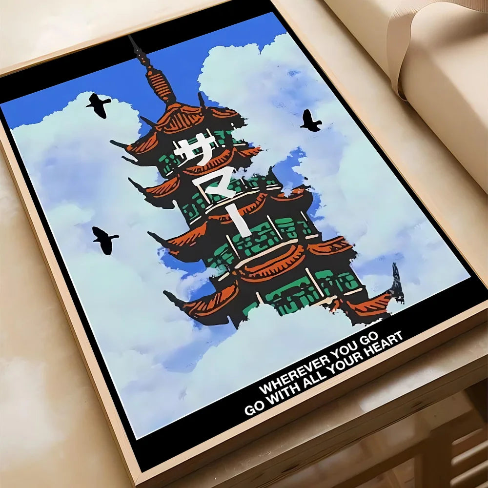 Vintage Abstract Feed Your Mind Classic Self Care Wall Art Poster Paper Print Home Living Room Bedroom Entrance Bar Cafe Art