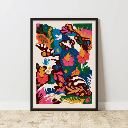 Classic Abstract Art Poster, Retro Abstract Image Printing Art Canvas Painting, Used for Home Room Wall Decoration, Frameless