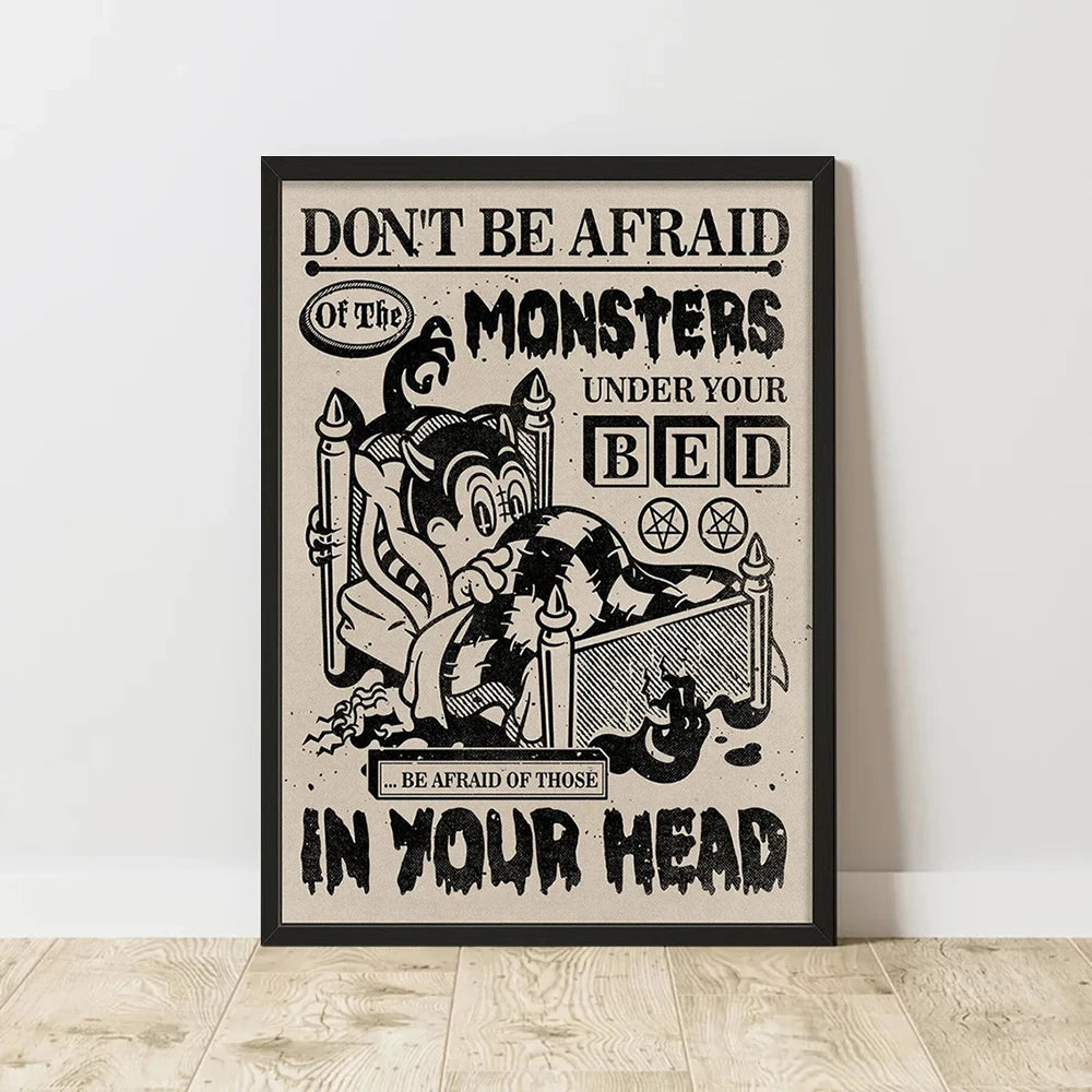 Classic Abstract Art Poster, Retro Abstract Image Printing Art Canvas Painting, Used for Home Room Wall Decoration, Frameless