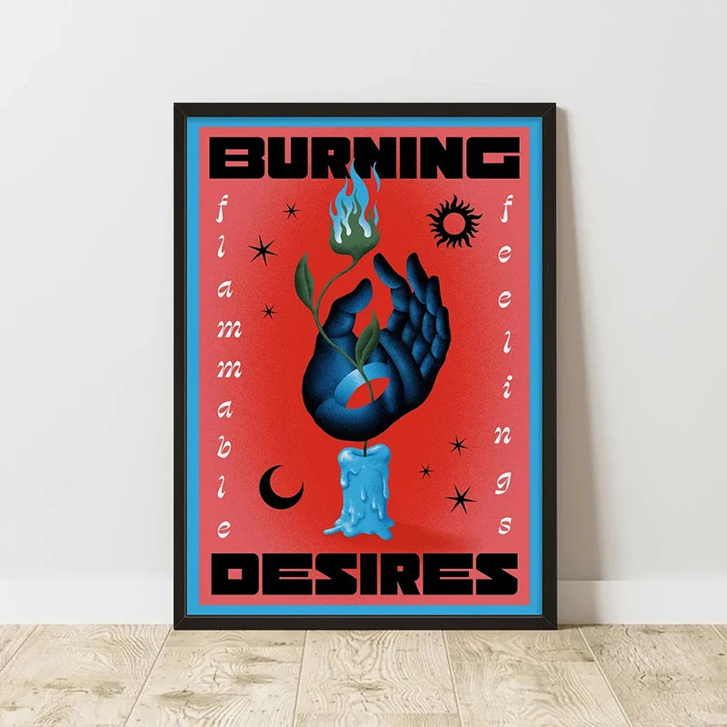 Classic Abstract Art Poster, Retro Abstract Image Printing Art Canvas Painting, Used for Home Room Wall Decoration, Frameless