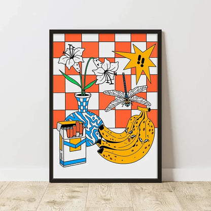 Classic Abstract Art Poster, Retro Abstract Image Printing Art Canvas Painting, Used for Home Room Wall Decoration, Frameless