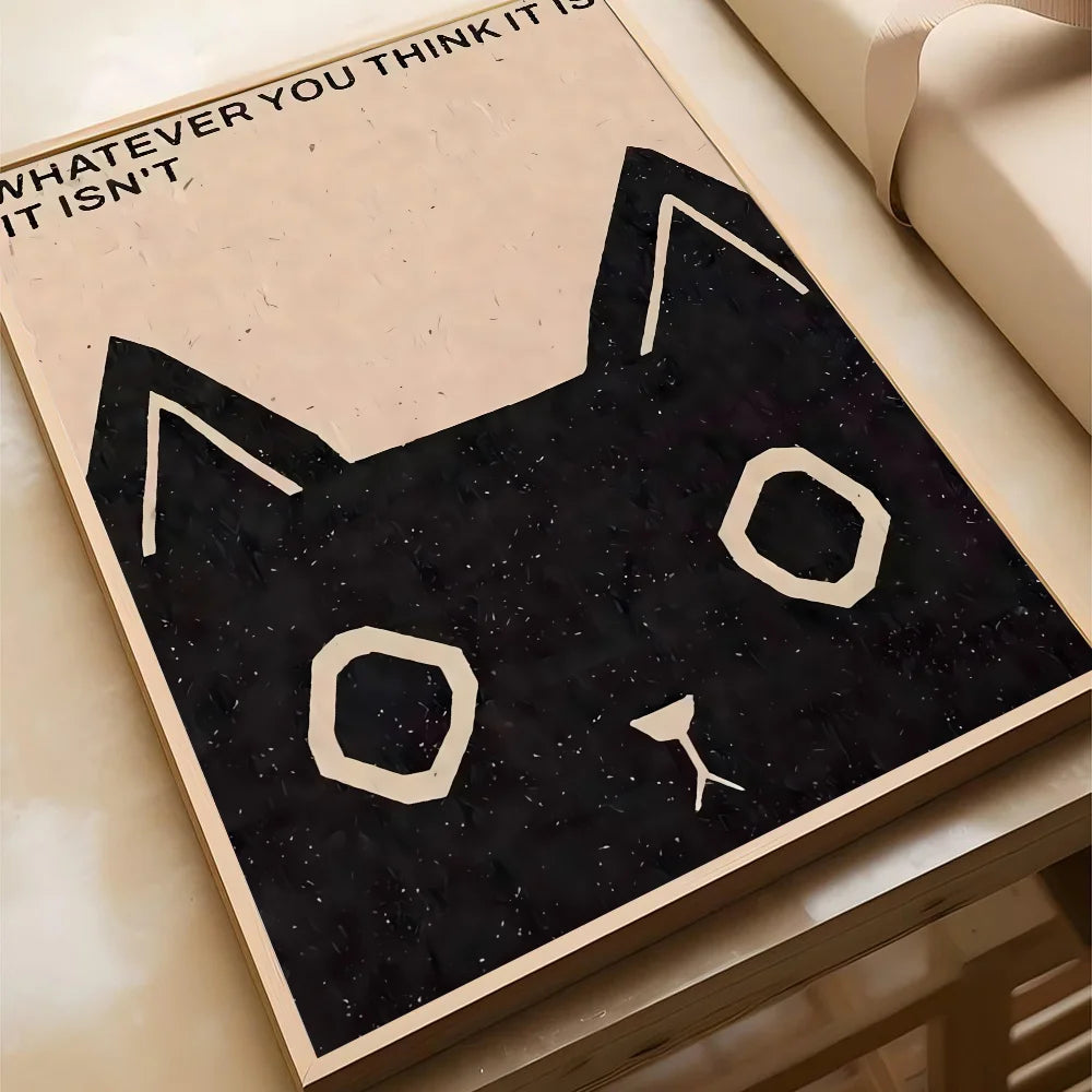 Vintage Abstract Feed Your Mind Classic Self Care Wall Art Poster Paper Print Home Living Room Bedroom Entrance Bar Cafe Art