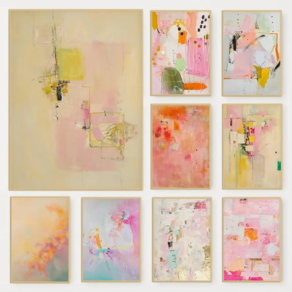 Modern Abstract Colourful Poster Minimalist Contemporary Artworks Canvas Painting Wall Art Fashion Living Room Home Decor Mural