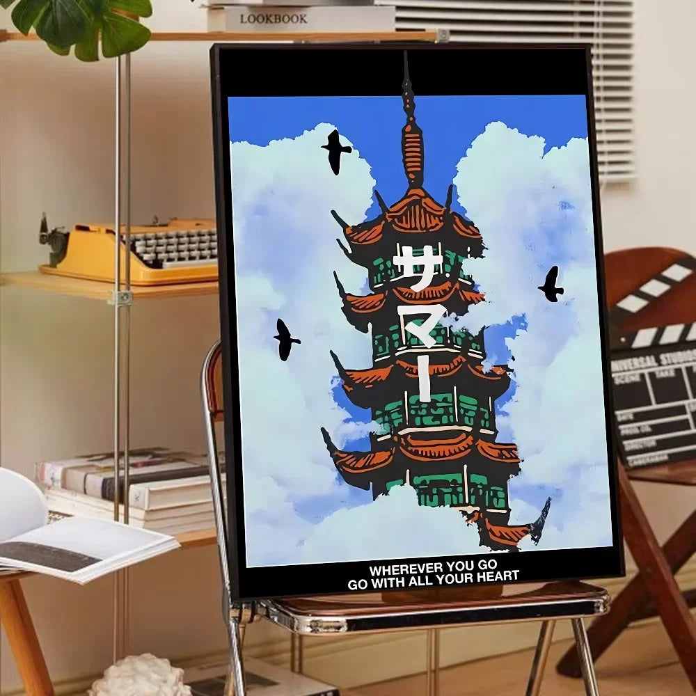 Vintage Abstract Feed Your Mind Classic Self Care Wall Art Poster Paper Print Home Living Room Bedroom Entrance Bar Cafe Art