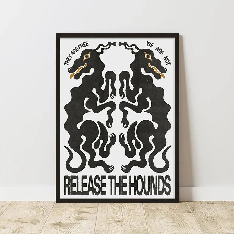 Classic Abstract Art Poster, Retro Abstract Image Printing Art Canvas Painting, Used for Home Room Wall Decoration, Frameless