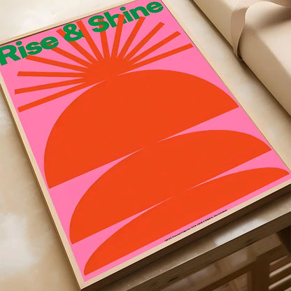 Vintage Abstract Feed Your Mind Classic Self Care Wall Art Poster Paper Print Home Living Room Bedroom Entrance Bar Cafe Art