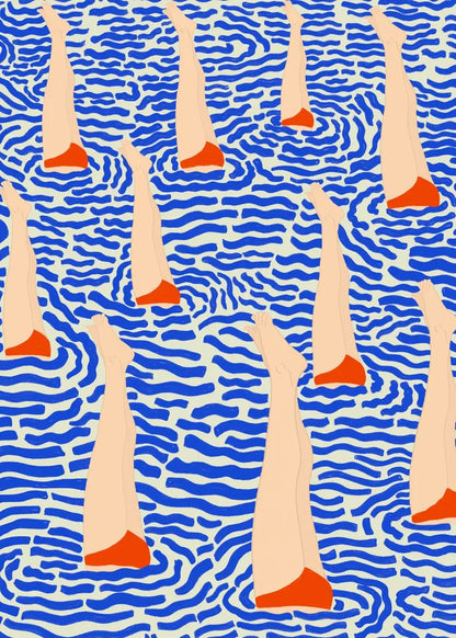 Abstract Art Woman Mood Sofa Jungle Pijamas Poster Canvas Painting Funny Daily Life Wall Art Picture Living Room Home Decoration